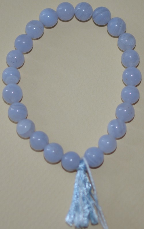 Bracelet Calcédoine bleue - 20cm