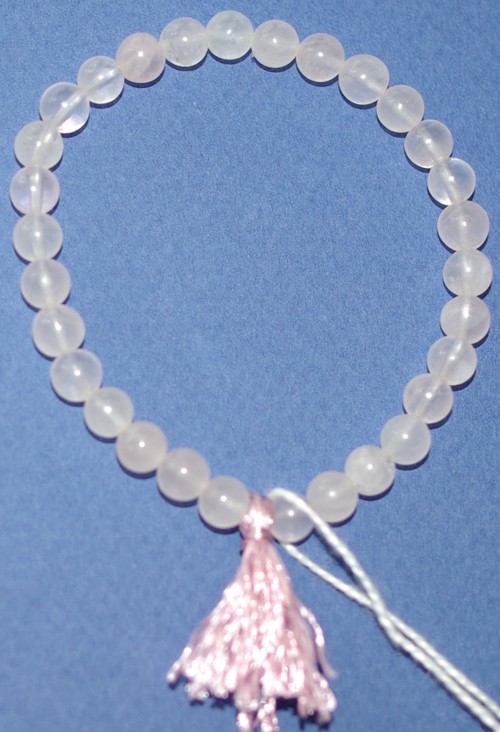 Bracelet Quartz Rose 6mm- 17cm