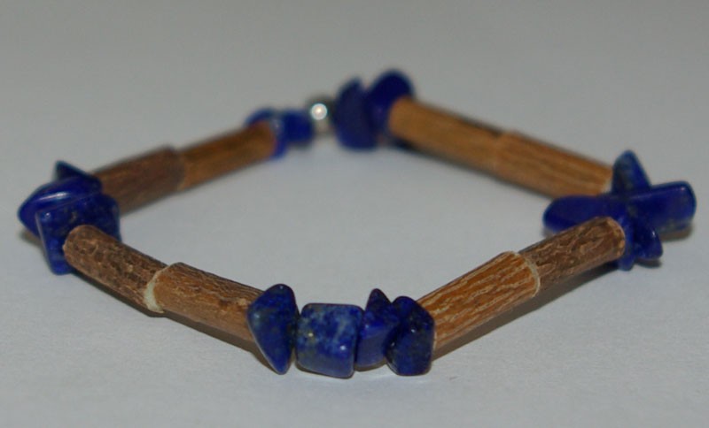 Bracelet de Noisetier et Lapis lazuli (baroque) - Taille Femme/Ado