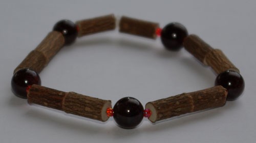 Bracelet de Noisetier et Grenat - Taille Femme/Ado