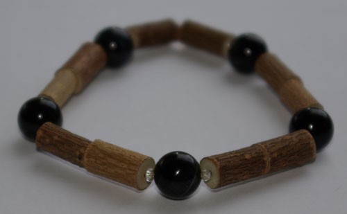 Bracelet de Noisetier et Oeil de faucon - Taille Femme/Ado