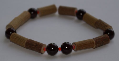 Bracelet de Noisetier et Grenat - Taille Homme