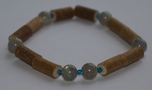 Bracelet de Noisetier et Labradorite - Taille Homme