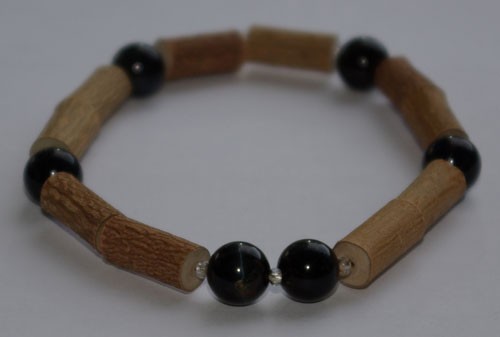 Bracelet de Noisetier et Oeil de faucon - Taille Homme