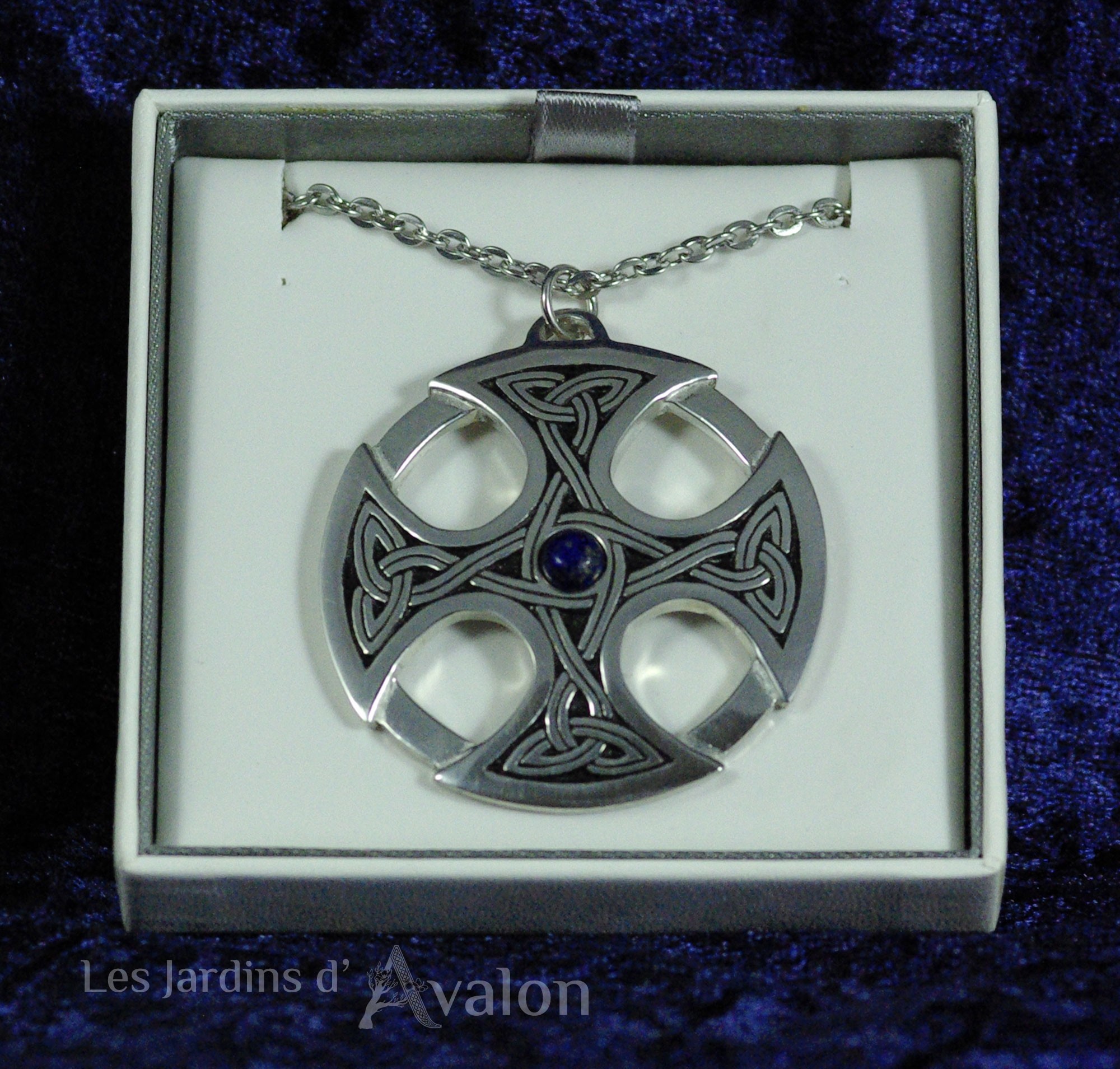 Grande Croix celtique - lapis lazulis