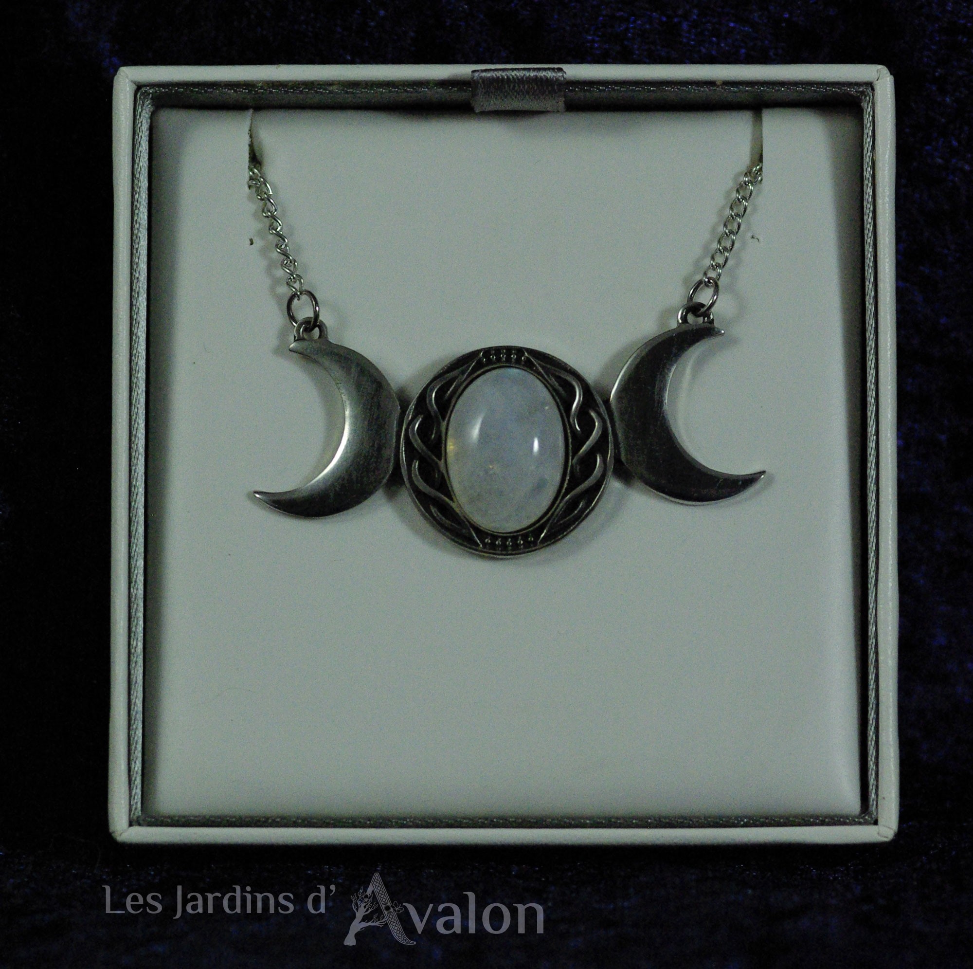 Pendentif Triple Lune entrelacs