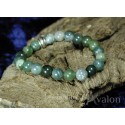 Bracelet Agate mousse verte