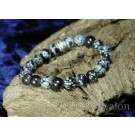 Bracelet Obsidienne flocons de neige