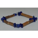 Bracelet de Noisetier et Lapis lazuli (baroque) - Taille Femme/Ado