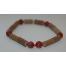 Bracelet de Noisetier et Jaspe rouge - Taille Homme