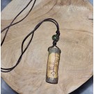 Pendentif Oghamique et perle de marbre du Connemara
